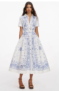 Embroidered Midi Dress