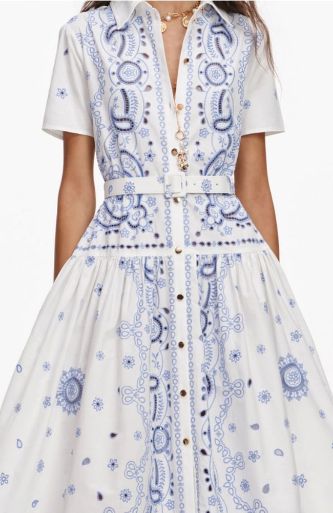 Embroidered Midi Dress