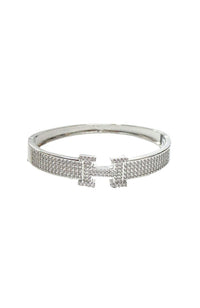 H Bracelet Small CZ Pave