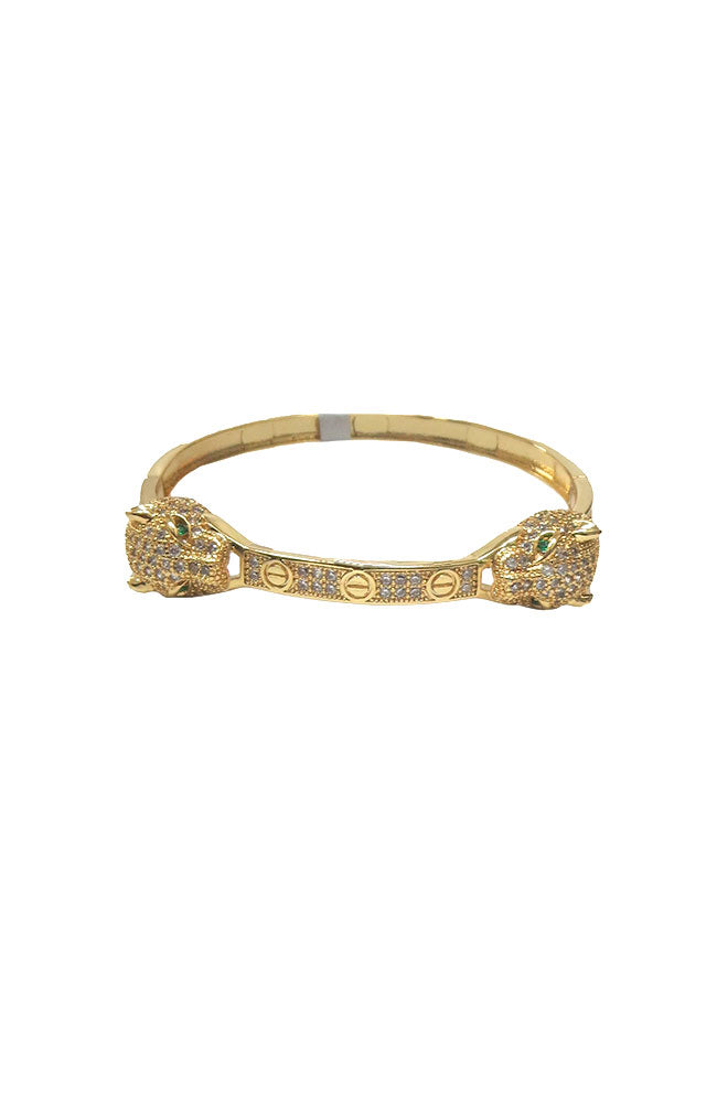 Leopard Head Bangle
