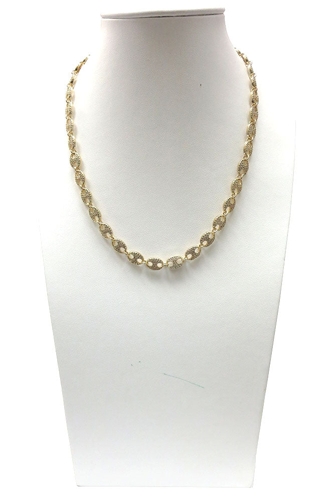 Pave Circles Necklace Magnetic Close