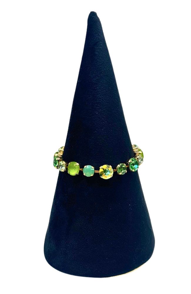 Green Gemmed Clasp Bracelet