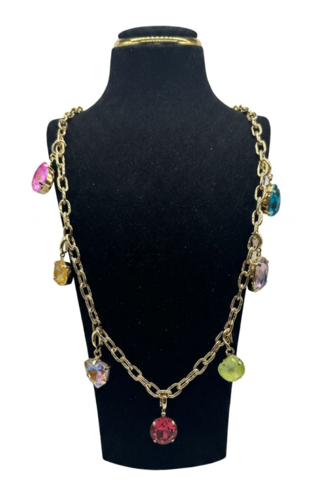 Gemmed Out Long Chain Necklace