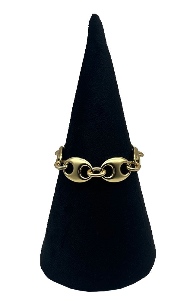 Matte Gold Tab Bracelet