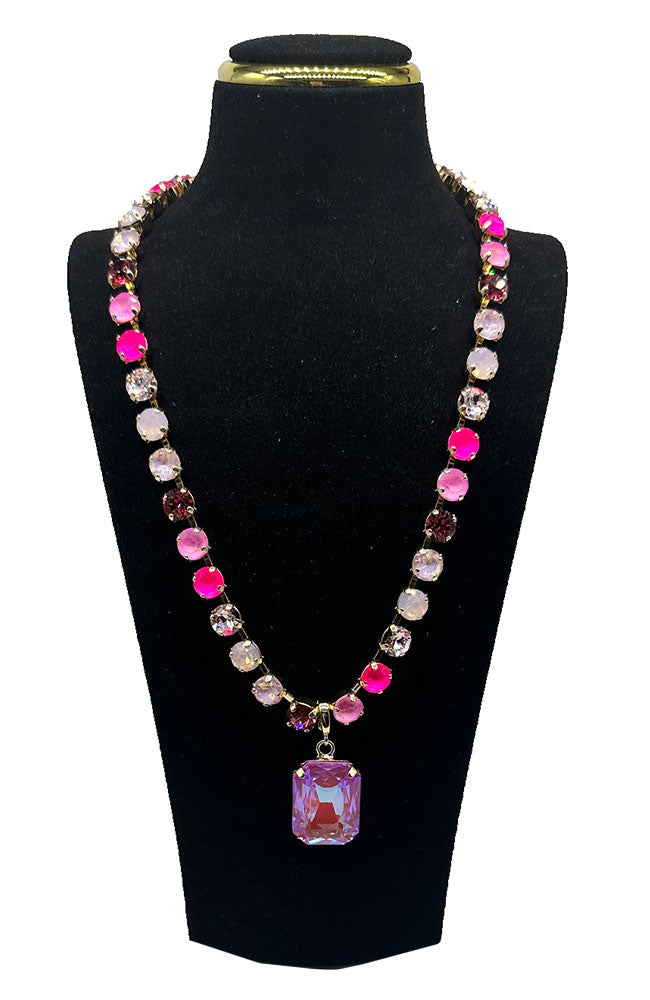 Pretty & Pink Gemmed Necklace