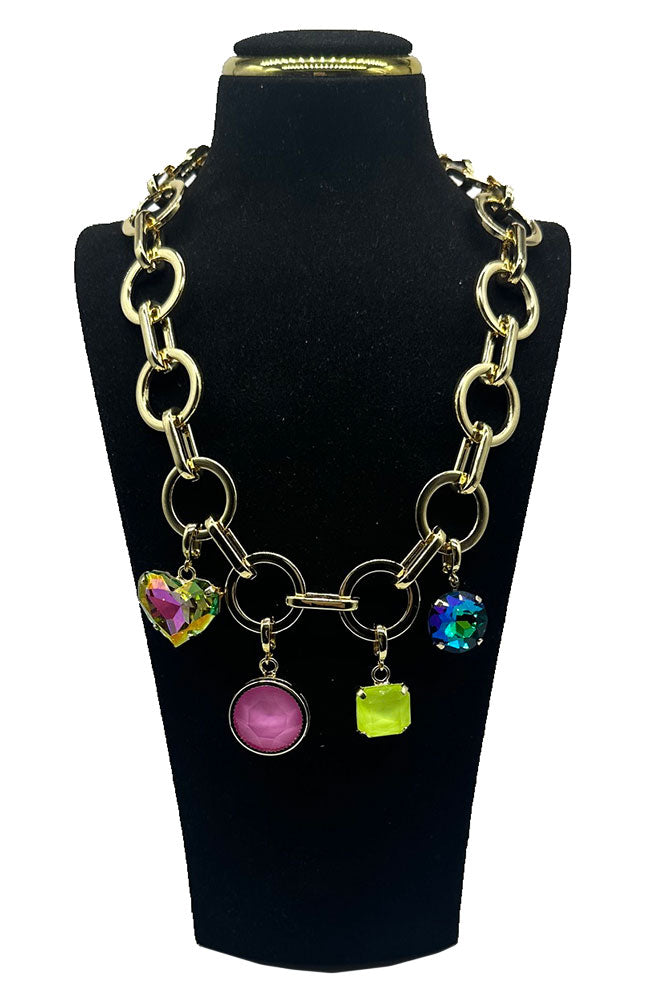 Round Chain Big Gem Necklace