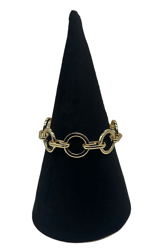 Gold Round Link Bracelet