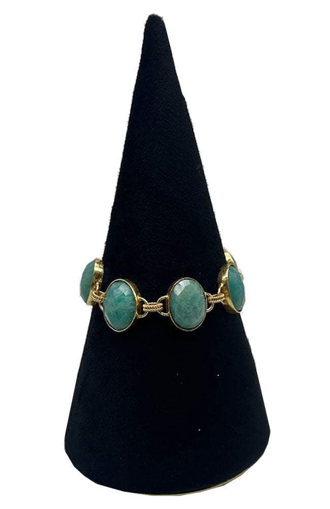 Seafoam Green 6 Gem Bracelet