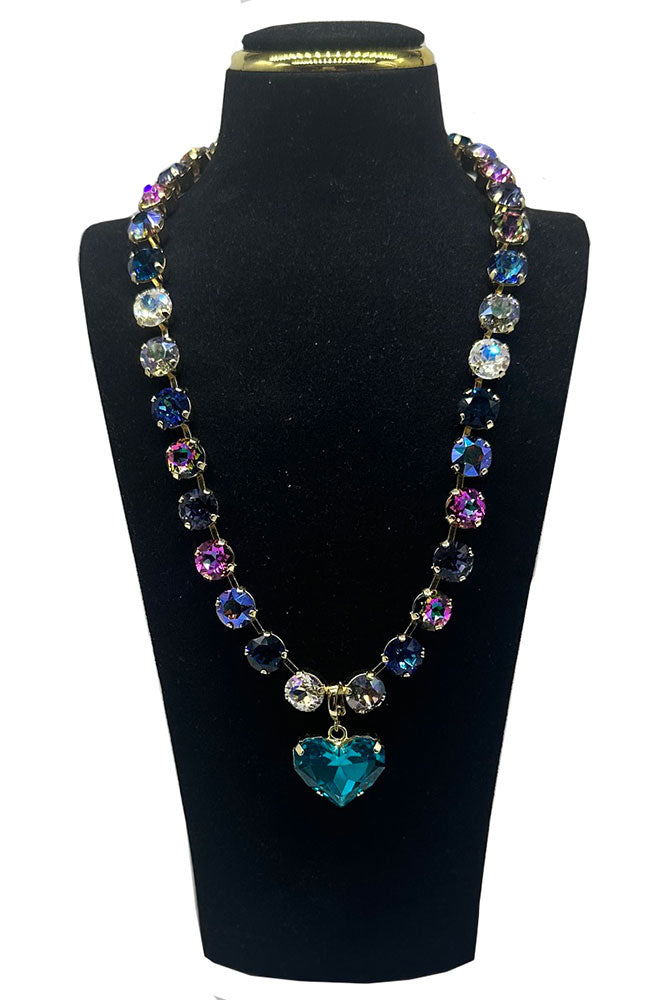 Turq Heart Necklace