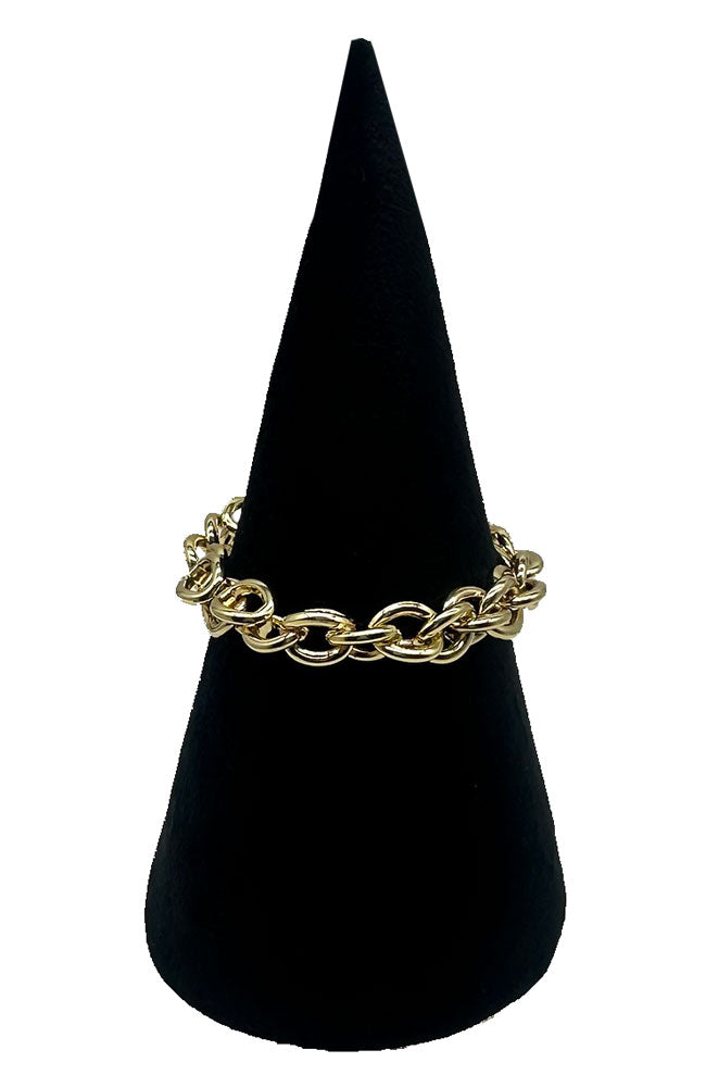 Gold Tri Link Bracelet