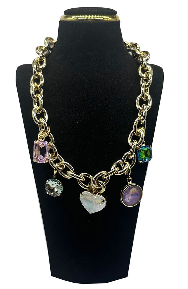 Chunky White Heart Necklace
