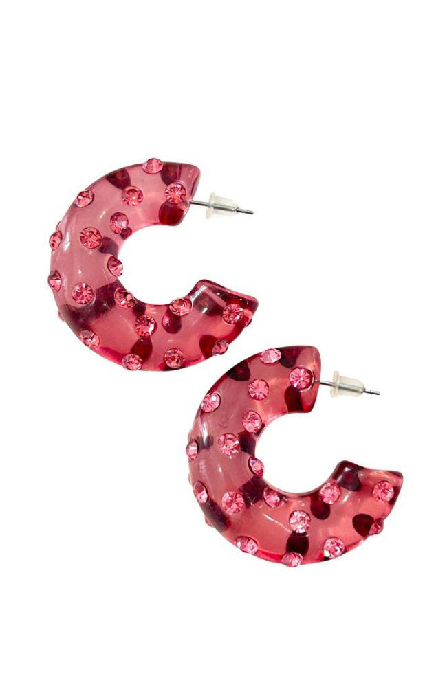 Aiden Hoop in Hot Pink