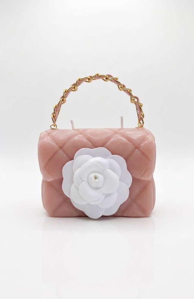 Petite Camelia Bag Candle Pink