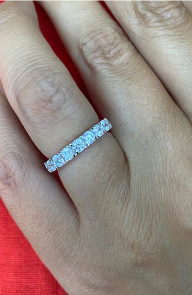Anastasia 73 Eternity Band Diamond White Size 7