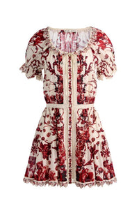 CC607P24520 Mclaine Puff Sleeve Mini Dress