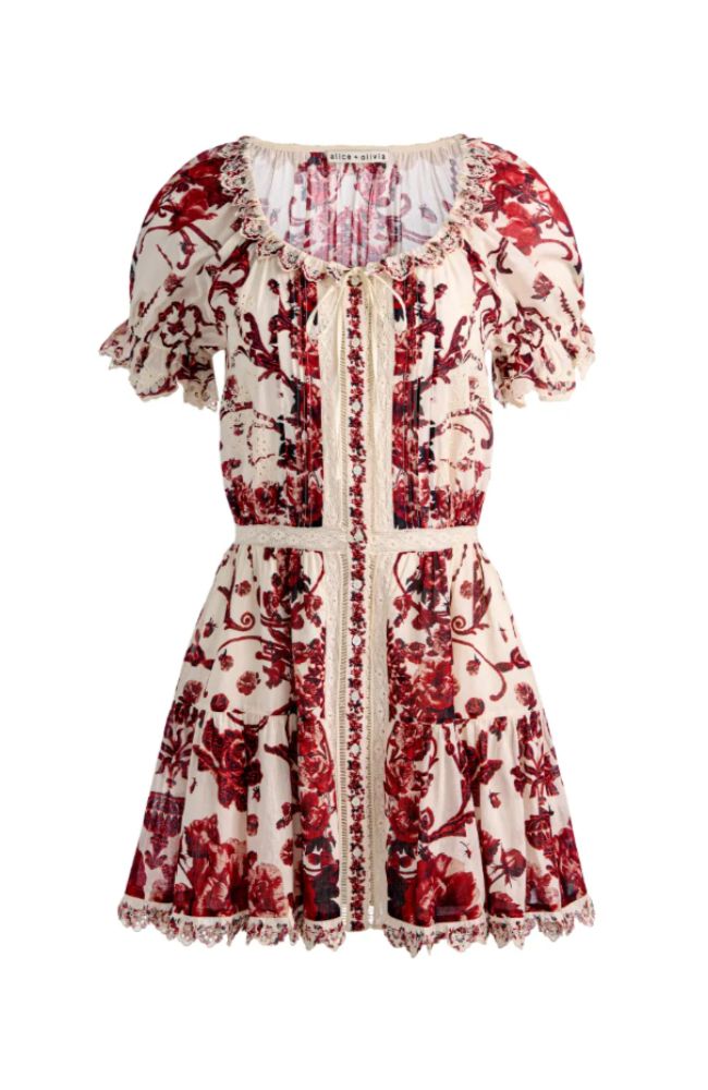 CC607P24520 Mclaine Puff Sleeve Mini Dress