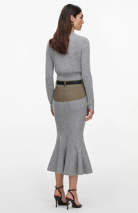 Grey Contrast Placket Cardigan