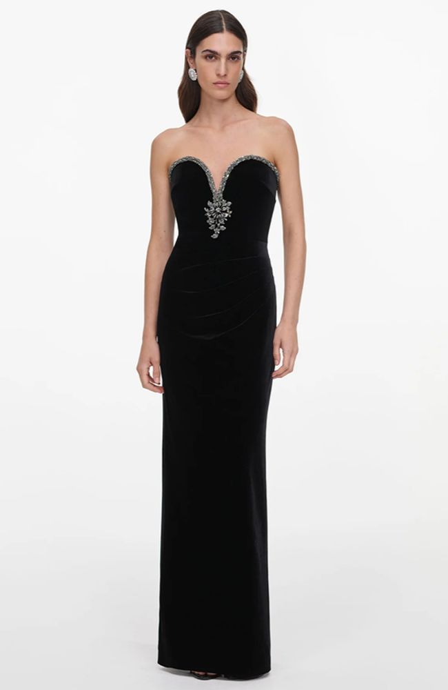 Black Velvet Maxi Dress