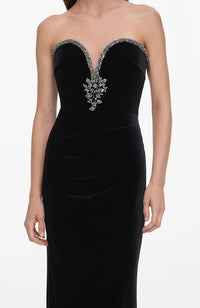 Black Velvet Maxi Dress
