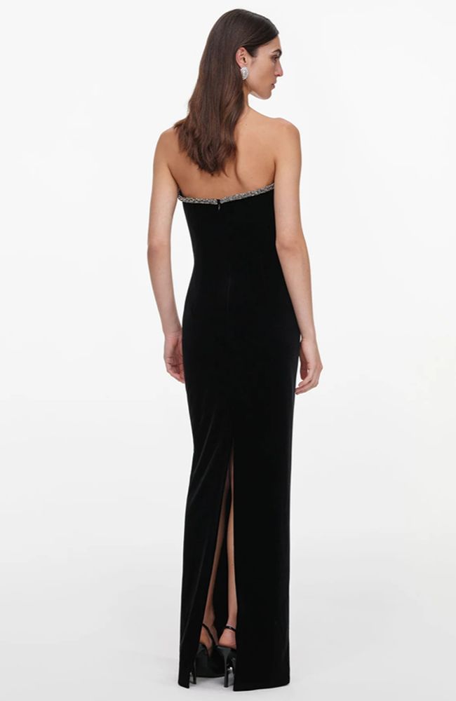 Black Velvet Maxi Dress