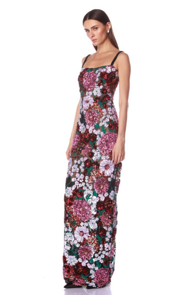 Dahlia Pink Multi Gown with Strap