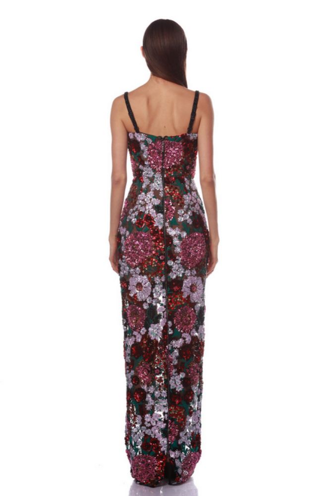 Dahlia Pink Multi Gown with Strap