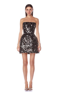 Maraya Black Sequin Mini Dress