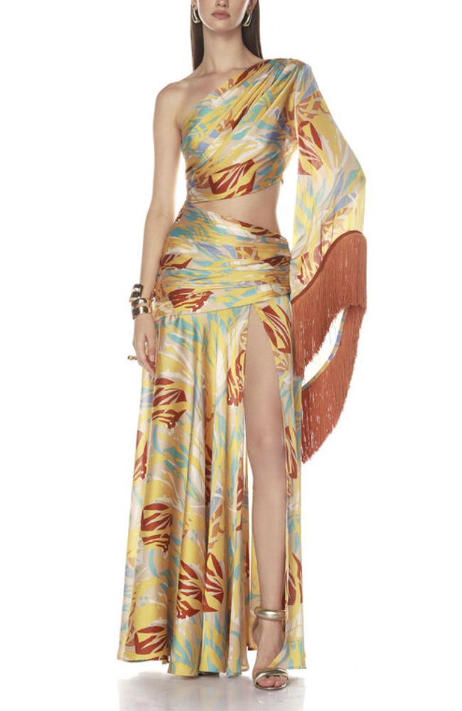 Jafari Isla Fringe Gown