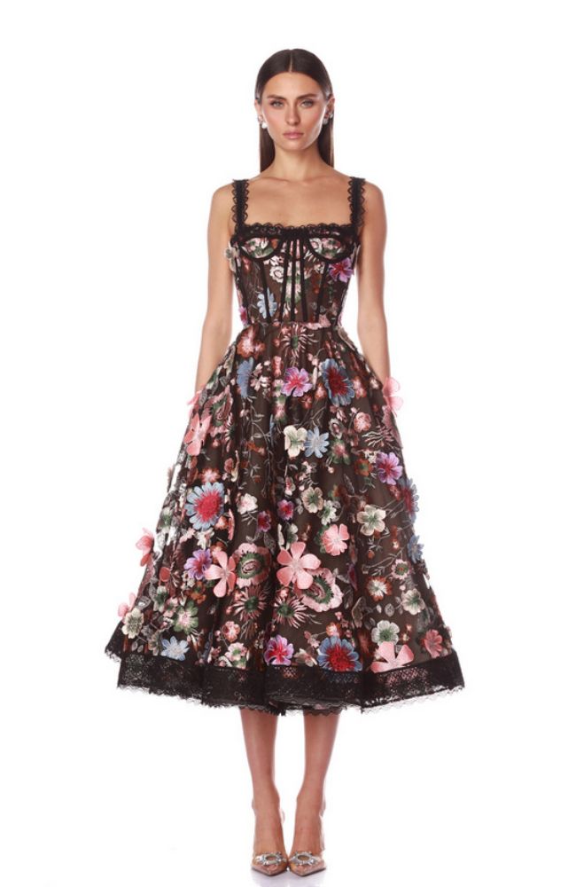 Amanda Pink Midi Dress
