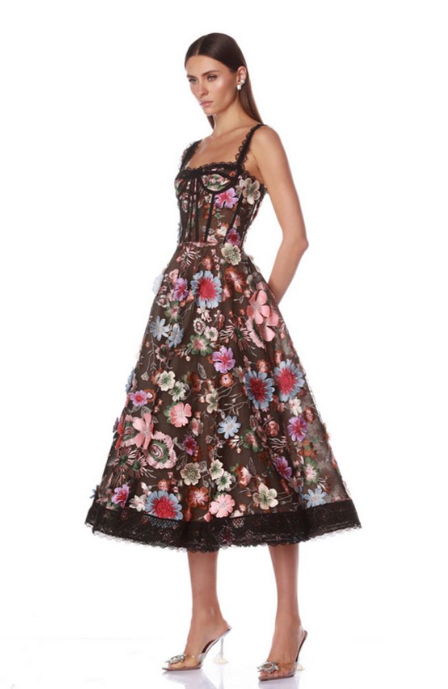 Amanda Pink Midi Dress