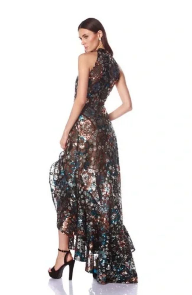 Sicilia Blue Sequin Maxi Dress