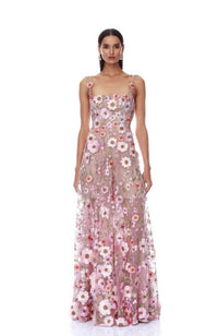 Venice 3D Floral Jasmine Maxi Gown