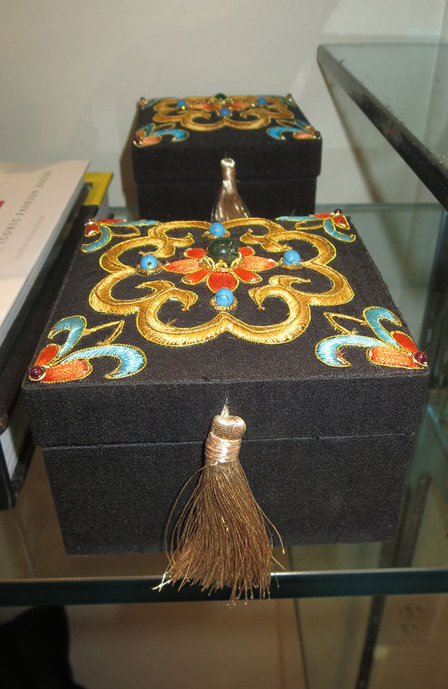 Black Box with Blue Orange Design