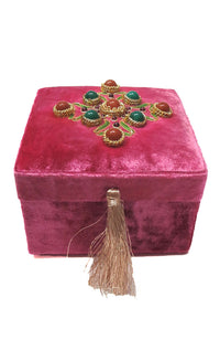 Pink Box with Green Design