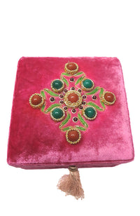 Pink Box with Green Design