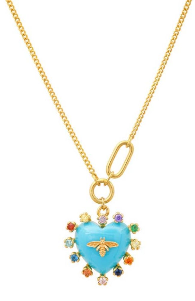 Heart Bee Necklace