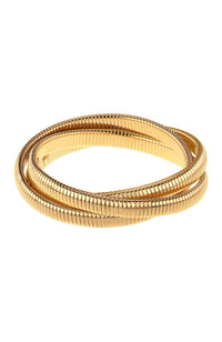 Gold Triple Cobra Bracelet