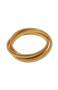 Gold Triple Cobra Bracelet