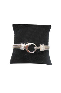 Silver CZ Snake Chain Bracelet