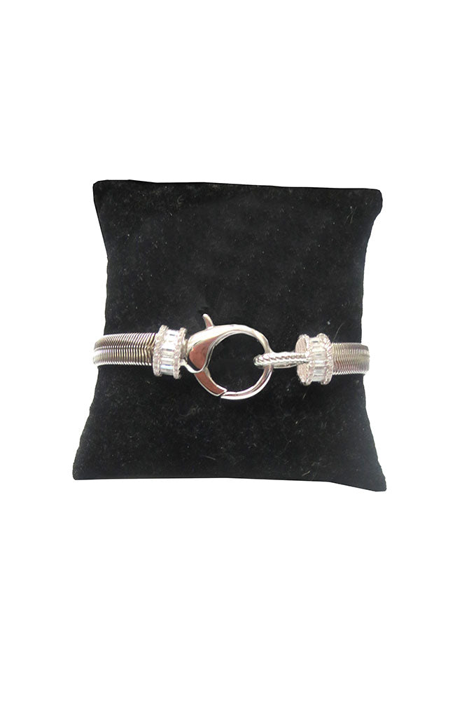 Silver CZ Snake Chain Bracelet