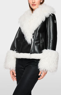 Fur Trim Black Jacket