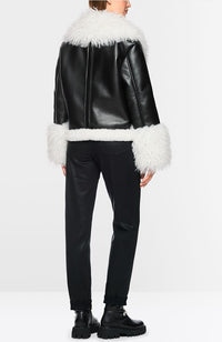 Fur Trim Black Jacket