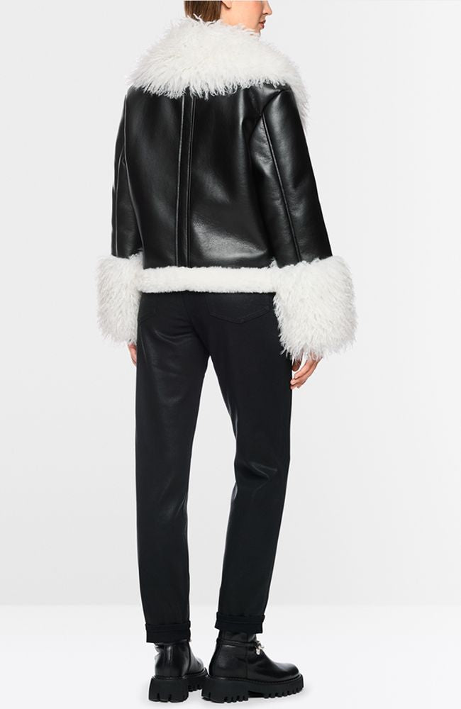 Fur Trim Black Jacket