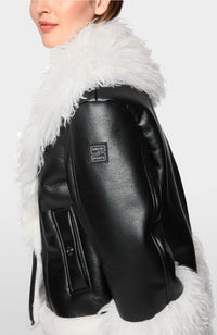 Fur Trim Black Jacket