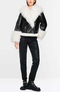 Fur Trim Black Jacket