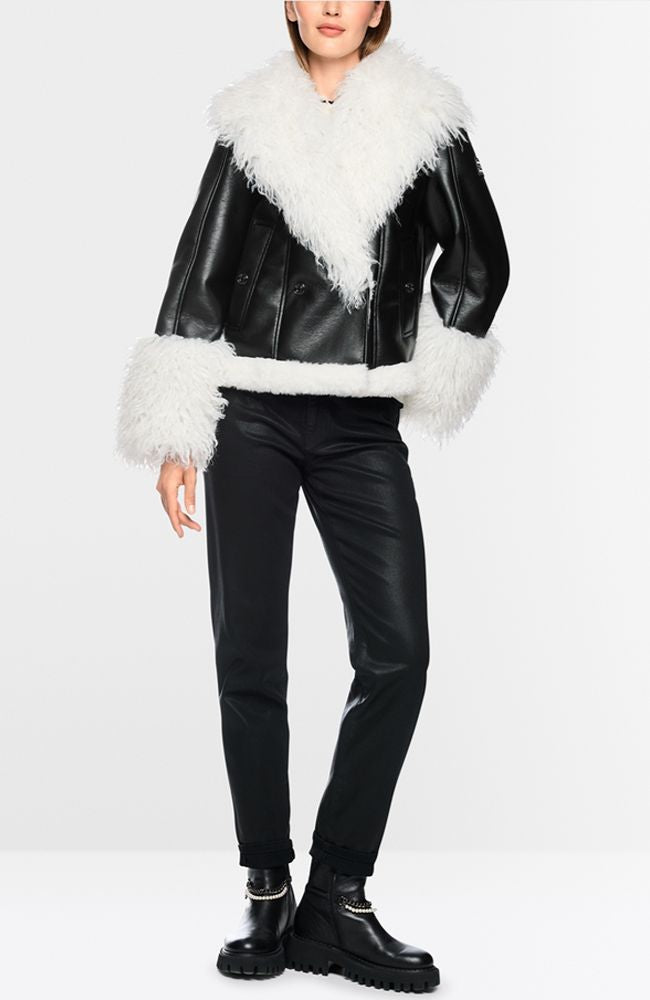 Fur Trim Black Jacket