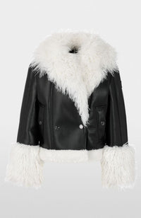 Fur Trim Black Jacket
