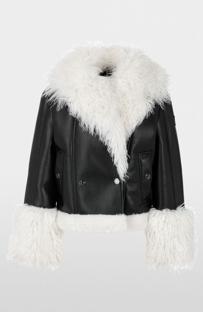 Fur Trim Black Jacket