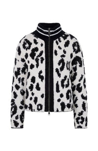 Animal Print Zip Up Cardigan