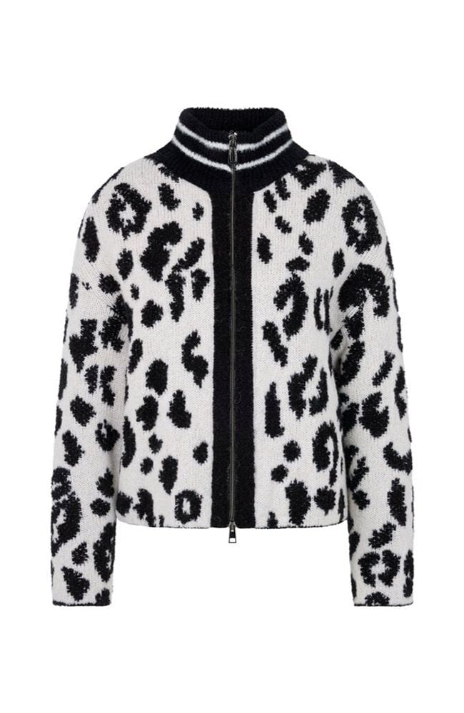 Animal Print Zip Up Cardigan